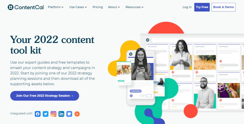 ContentCal landing page example